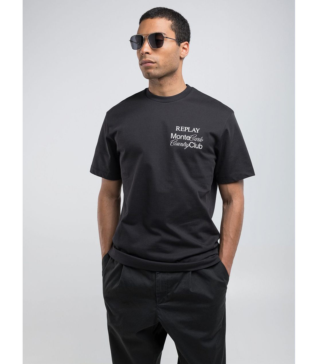 モンテカルロカントリークラブコレクションレギュラーフィットTシャツ 詳細画像 ブラック 2